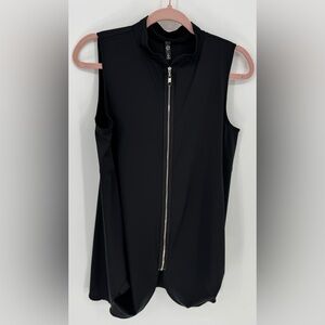 by JJ Women's Zip Front Sleeveless Tunic Blouse